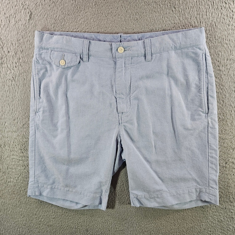Polo Ralph Lauren Classic Fit Oxford Shorts Mens 34 Light Blue Cotton 9 Inseam